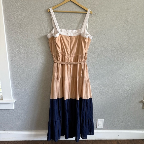 Lane Bryant Square Neck Colorblock Maxi Dress Size 22‎ NWT Blue & Tan - Picture 6 of 8